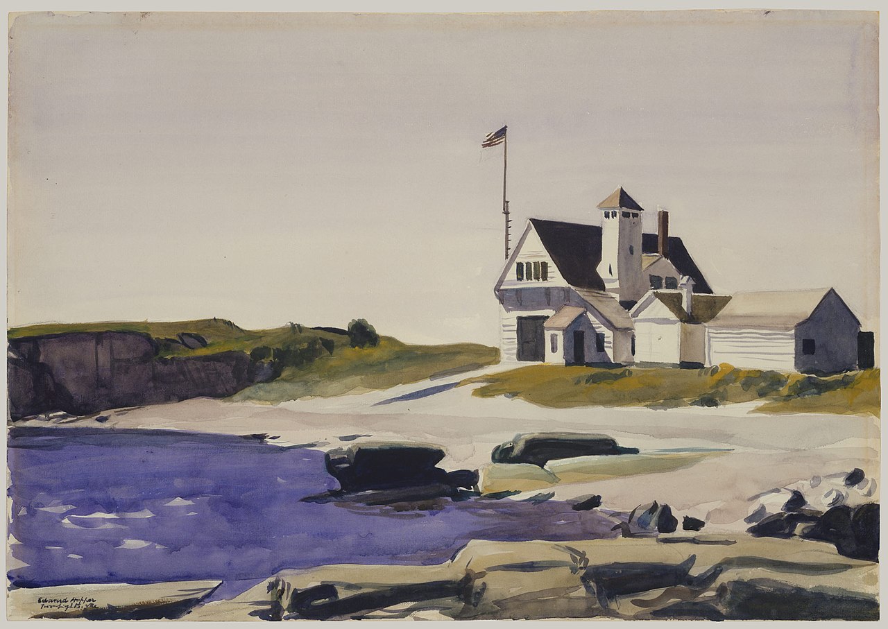 Click to Enlarge-Esc to Close ArtWork1/Famous Painters/Edward Hopper Coast Guard Station 1927.jpg